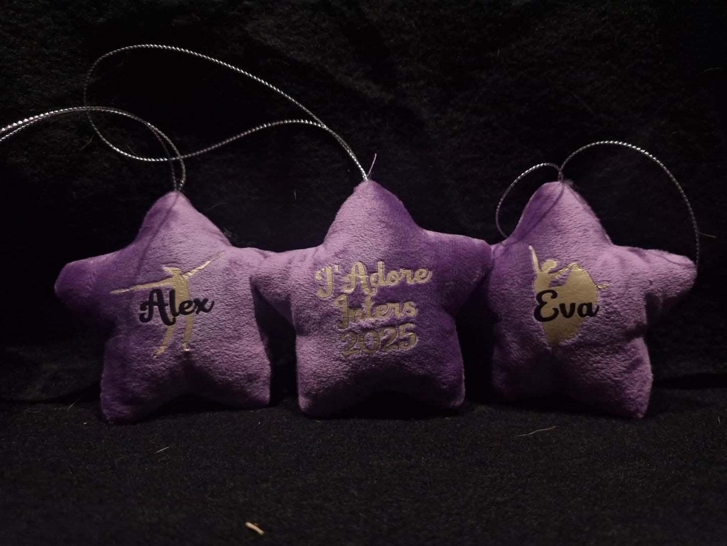 Personalised Velvet Plush hanging Stars
