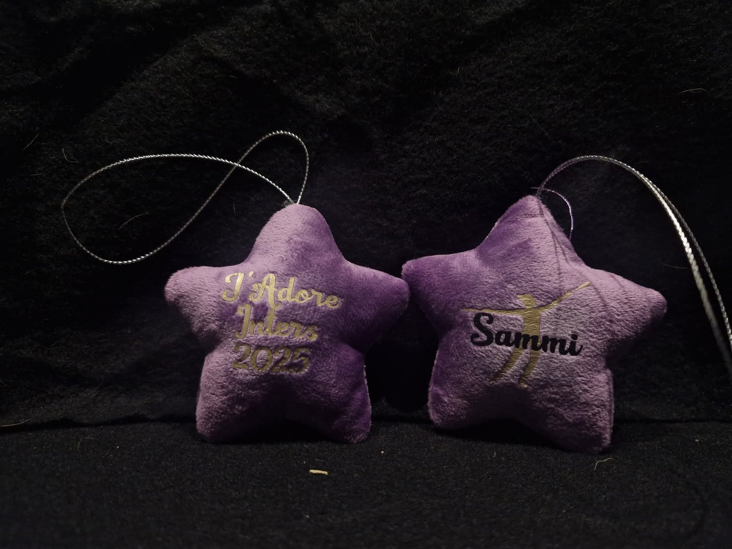 Personalised Velvet Plush hanging Stars