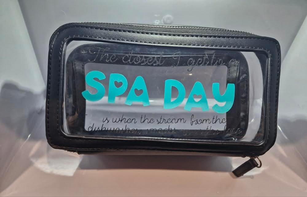 Cosmetics Makeup Bag - The closest I get to a spa day is when the stream from the dishwasher slaps me in the face